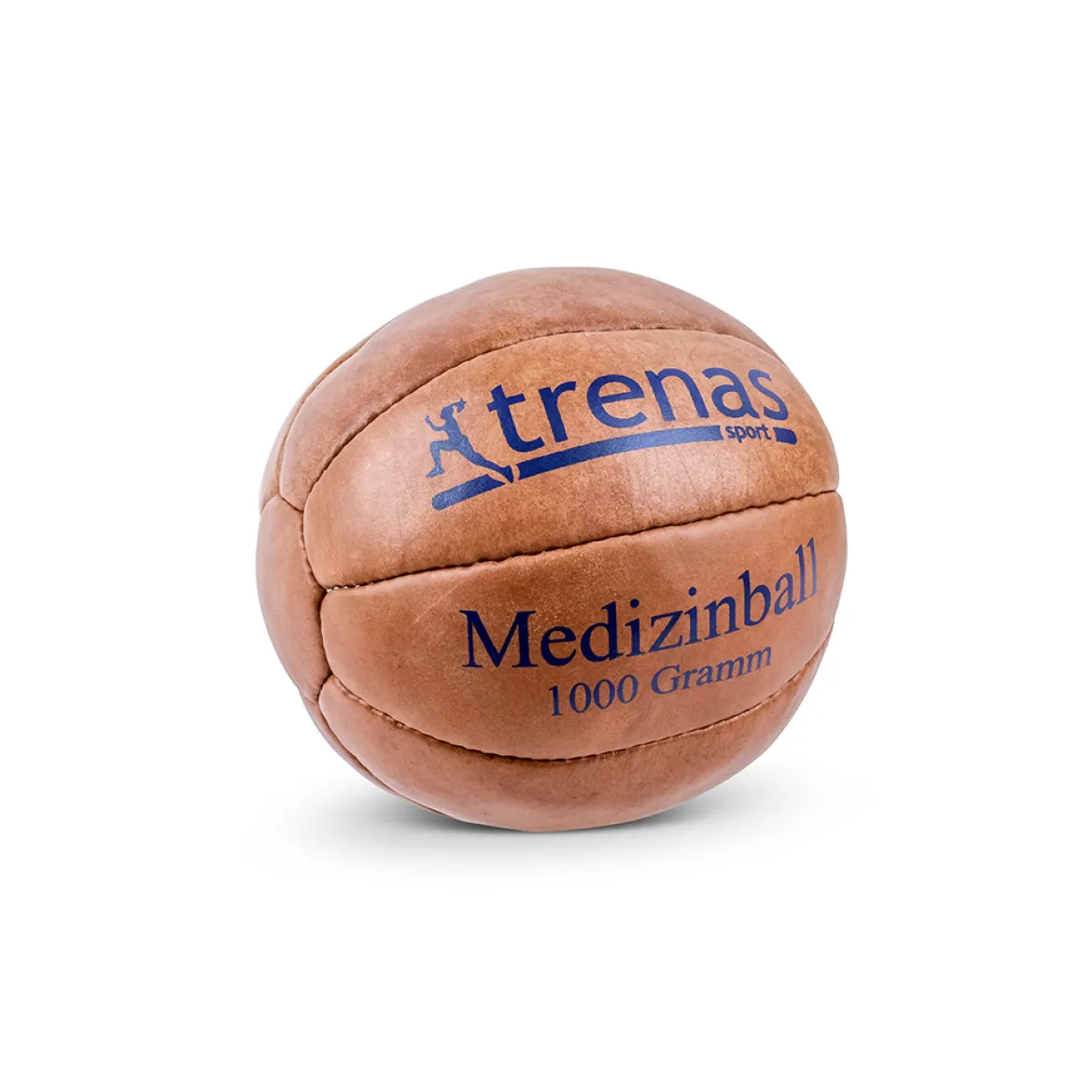 Medizinball aus Leder 1 kg, Durchmesser 21 cm