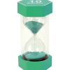Mega Sanduhr 10 Min, Ø 8,4 x 16 cm, farbiger Sand, Zeitangabe auf beiden Seiten