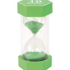 Mega Sanduhr 10 Min, Ø 8,4 x 16 cm, farbiger Sand, Zeitangabe auf beiden Seiten
