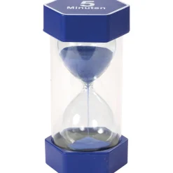 Mega Sanduhr 5 Min, Ø 8,4 x 16 cm, farbiger Sand, zur Zeitvisualisierung