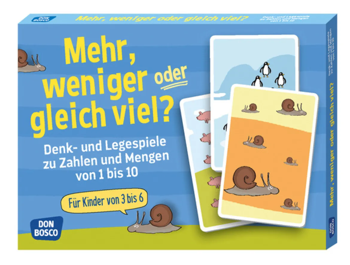 Mehr, weniger oder gleich viel?, Kartenspiel, 3-6 Jahre