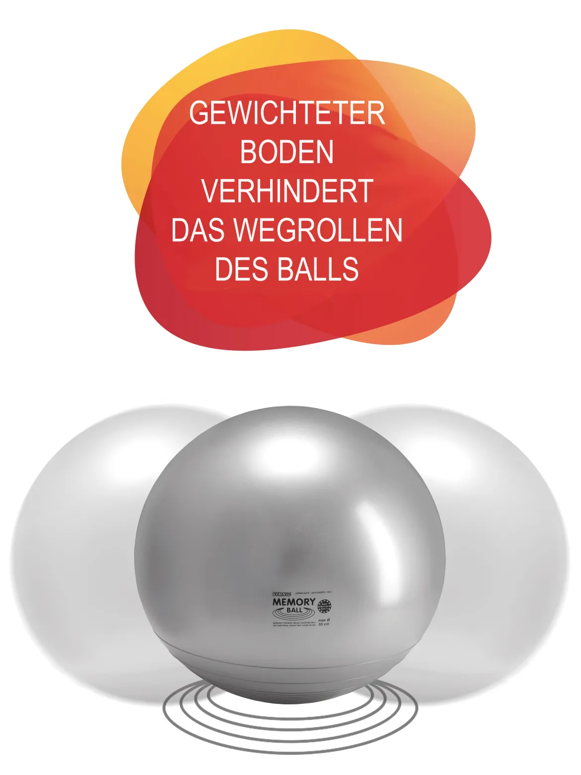 Memory Ball 65cm, grau
