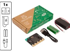 micro:bit Go, Starter Kit, Pocket-Mikrocontroller, Starter Set mit Boards, Kabel, Batterie-Packs, Batterien und Anleitung, einzeln