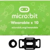 micro:bit Wearable, Pocket-Mikrocontroller, Set aus Halterung und verstellbaren Bändern, 10 Stück