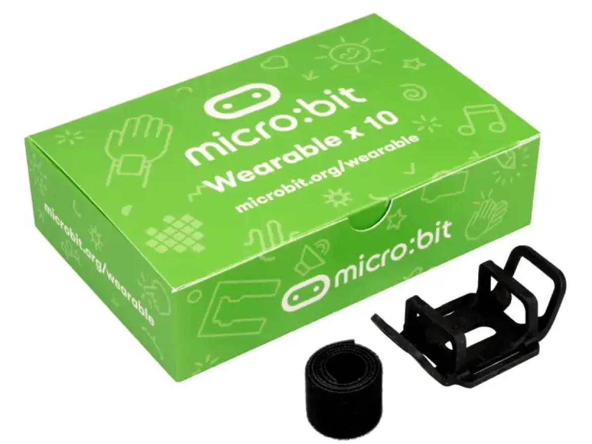micro:bit Wearable, Pocket-Mikrocontroller, Set aus Halterung und verstellbaren Bändern, 10 Stück