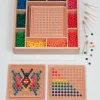 Mini-Kugelspiel-Set groß, 1250 Holzkugeln, 5 Legetablets und Zubehör, ab 3 Jahre