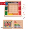 Mini-Kugelspiel-Set klein, 500 Holzkugeln, 2 Legeablets und Zubehör, ab 3 Jahre