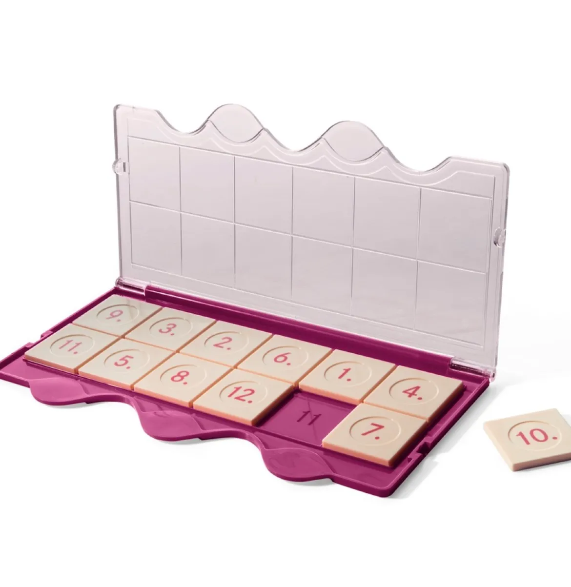 miniLÜK Kontrollgerät Klarsichtdeckel pink mit 12 Plättchen (neue Version)