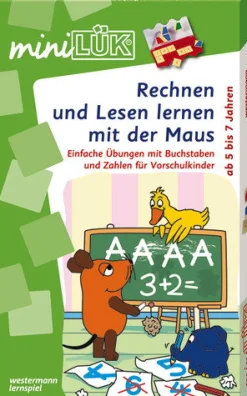 miniLÜK Set Rechnen und Lesen lernen mit der Maus, 5 Jahre