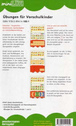 miniLÜK Set Vorschulkinder, 2 Hefte inkl. Lösungsgerät 5-6 Jahre