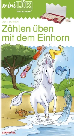 miniLÜK Zählen üben mit dem Einhorn, Heft, bis 1. Klasse