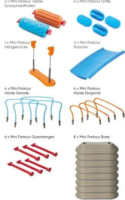 Mini Parkour Mega Set, 31 Elemente
