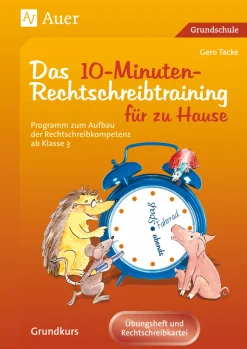 10-Minuten-Rechtschreibtraining für zu Hause, Grundkurs, Buch, ab Klasse 3