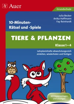 10-Minuten-Rätsel und -Spiele Tiere & Pflanzen, Buch, 1. bis 4. Klasse