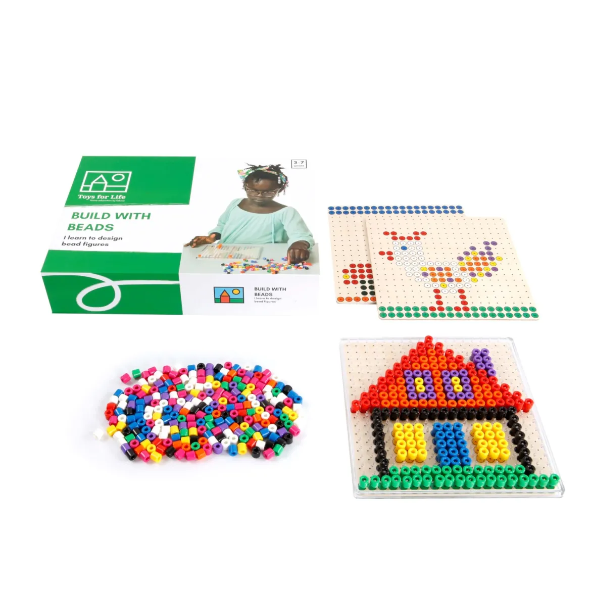 Mit Perlen bauen, Perlen-Steckspiel, 3-7 Jahre