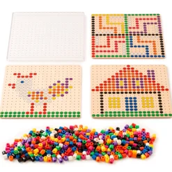 Mit Perlen bauen, Perlen-Steckspiel, 3-7 Jahre