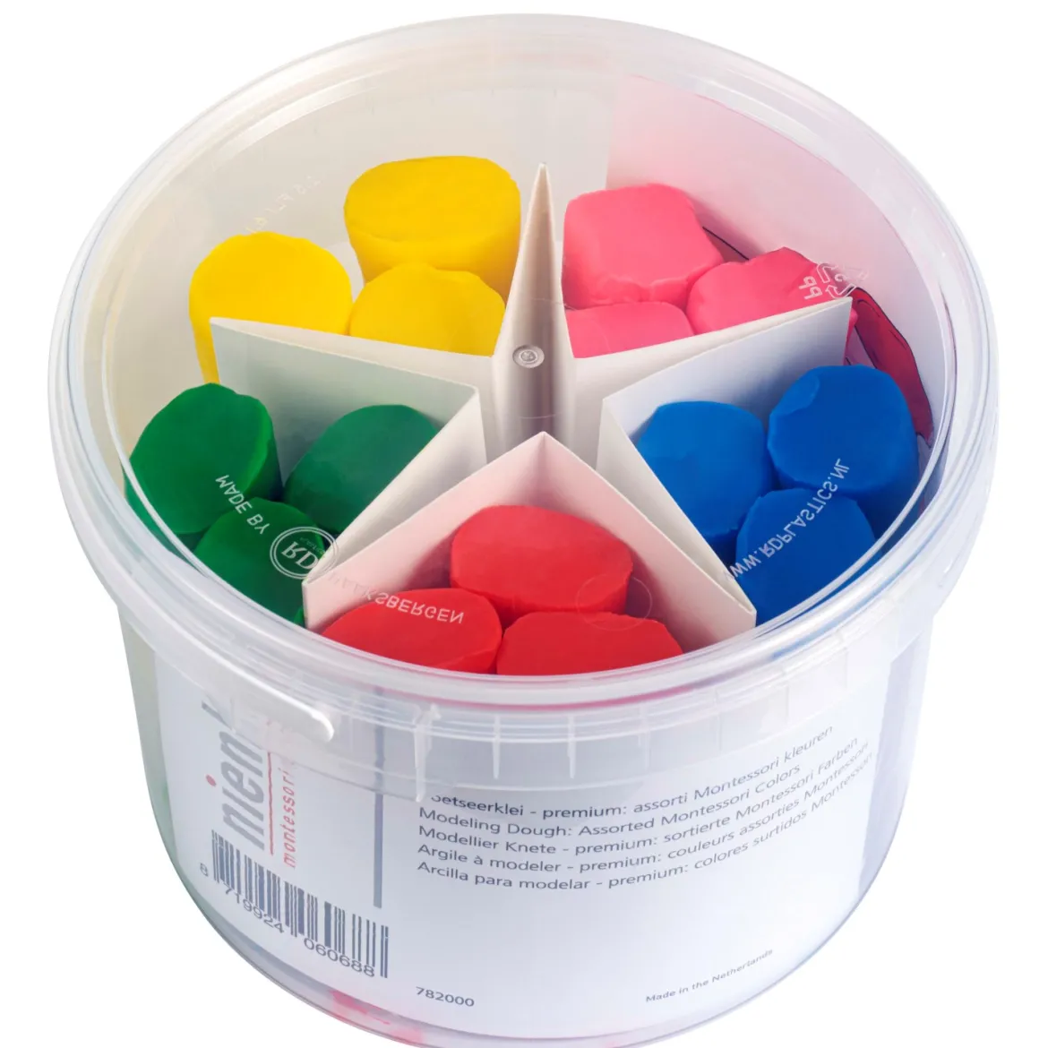 Modellier Knete - premium: sortierte Montessori Farben