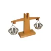 Montessori Mess-Set 2: Gewicht: Holzwaage mit Gewichten, Gewichtstäfelchen und Aufgabenkarten