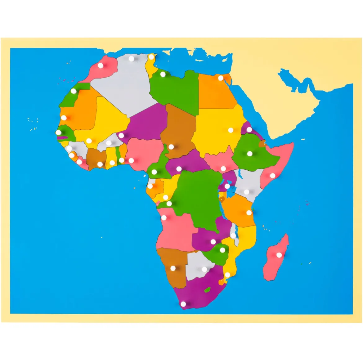 Montessori Puzzlekarte Afrika