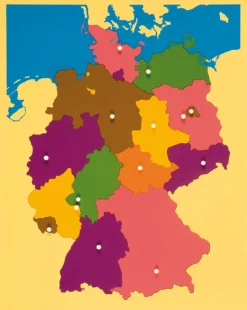Montessori Puzzlekarte Deutschland, XXL, 57 x 45 cm, ab 5 Jahre