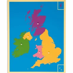 Montessori Puzzlekarte Großbritannien, ab 5 Jahre