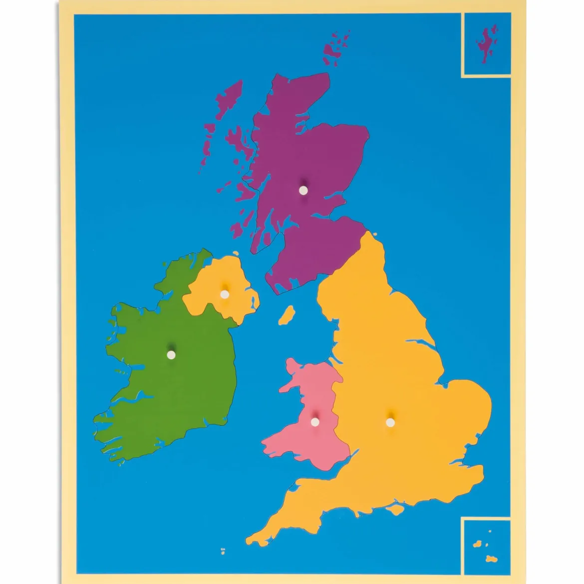 Montessori Puzzlekarte Großbritannien, ab 5 Jahre