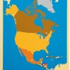 Montessori Puzzlekarte Nordamerika