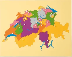 Montessori Puzzlekarte Schweiz, ab 5 Jahre