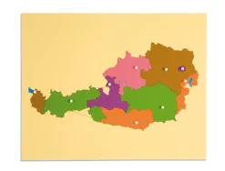 Montessori Puzzlekarte Österreich, ab 5 Jahre