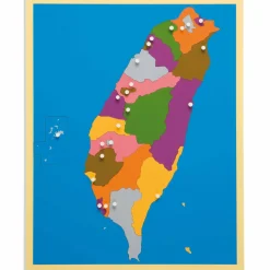 Montessori Puzzlekarte Taiwan, ab 5 Jahre