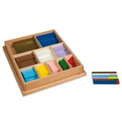 Montessori Rechenstäbchen farbig im Kasten
