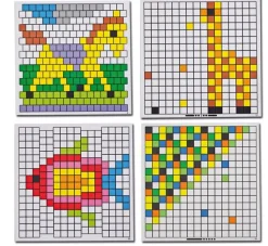Mosaik-Arbeitskarten, 6 Stück