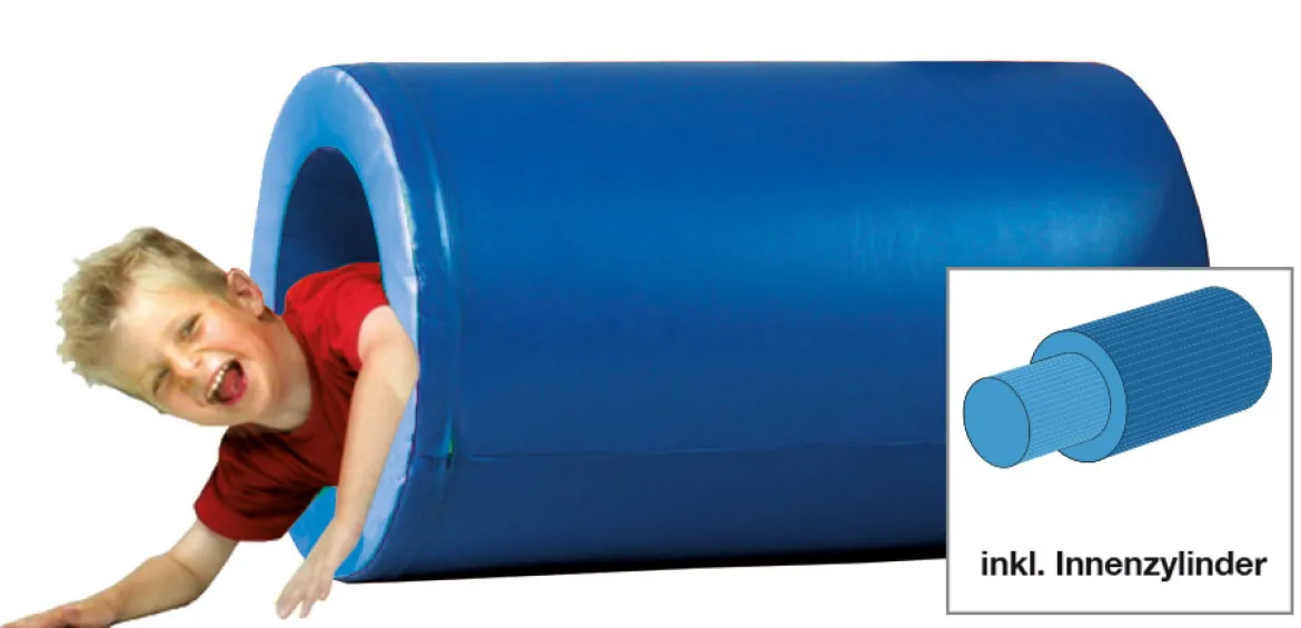 Motorikrolle mit Innenteil MAXI blau/hellblau, 100x60/40 cm Durchmesser