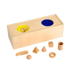 Mystery Box, Fühlkasten aus Holz mit Objekten