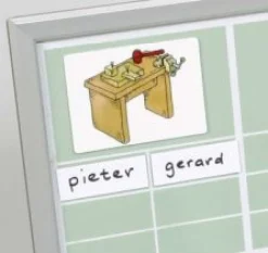 Namenschildhalter für Magnettafel Plan