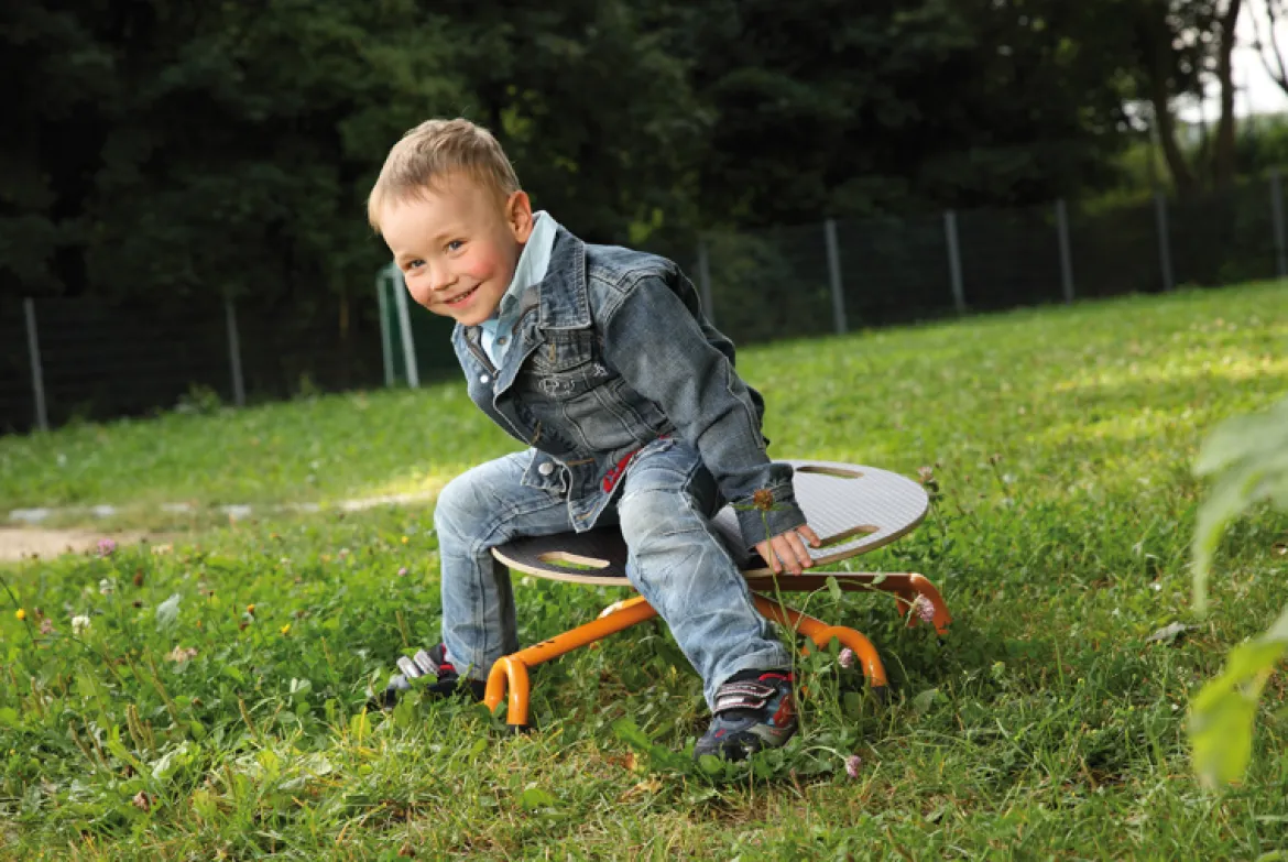Neigbare Balancierscheibe, klein, orange, TopTrike