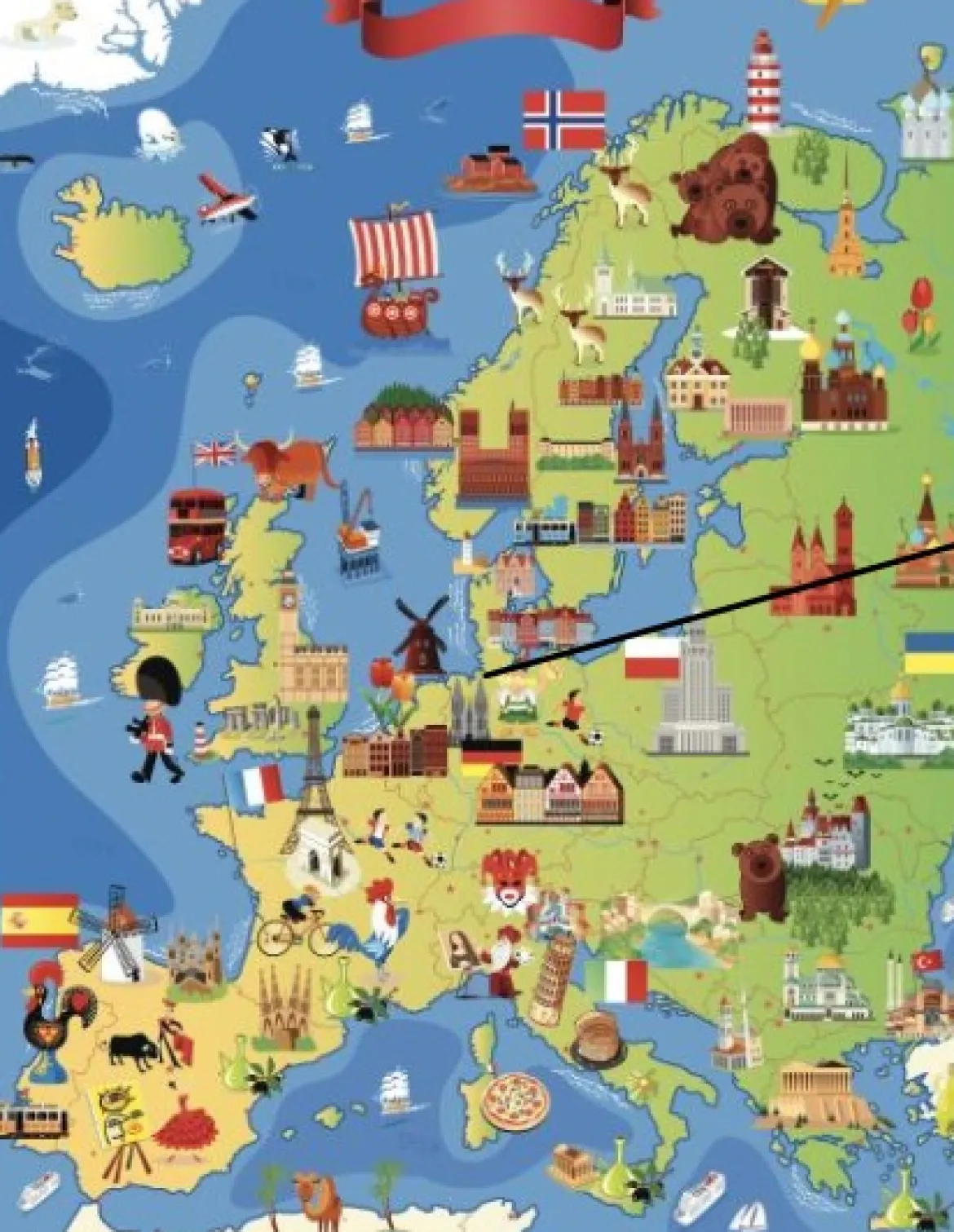 OutdoorMat Kinderkarte Europa