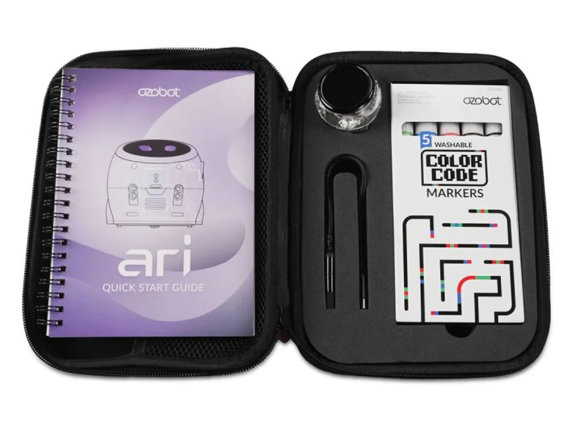 Ozobot Ari Programmierroboter, Starter Set, einzeln, mit Touchscreen und KI-Funktionen