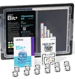 Ozobot Bit+ Programmierroboter, Klassenset, 12 Roboter, für Papier und Tablet, ab 6 Jahren