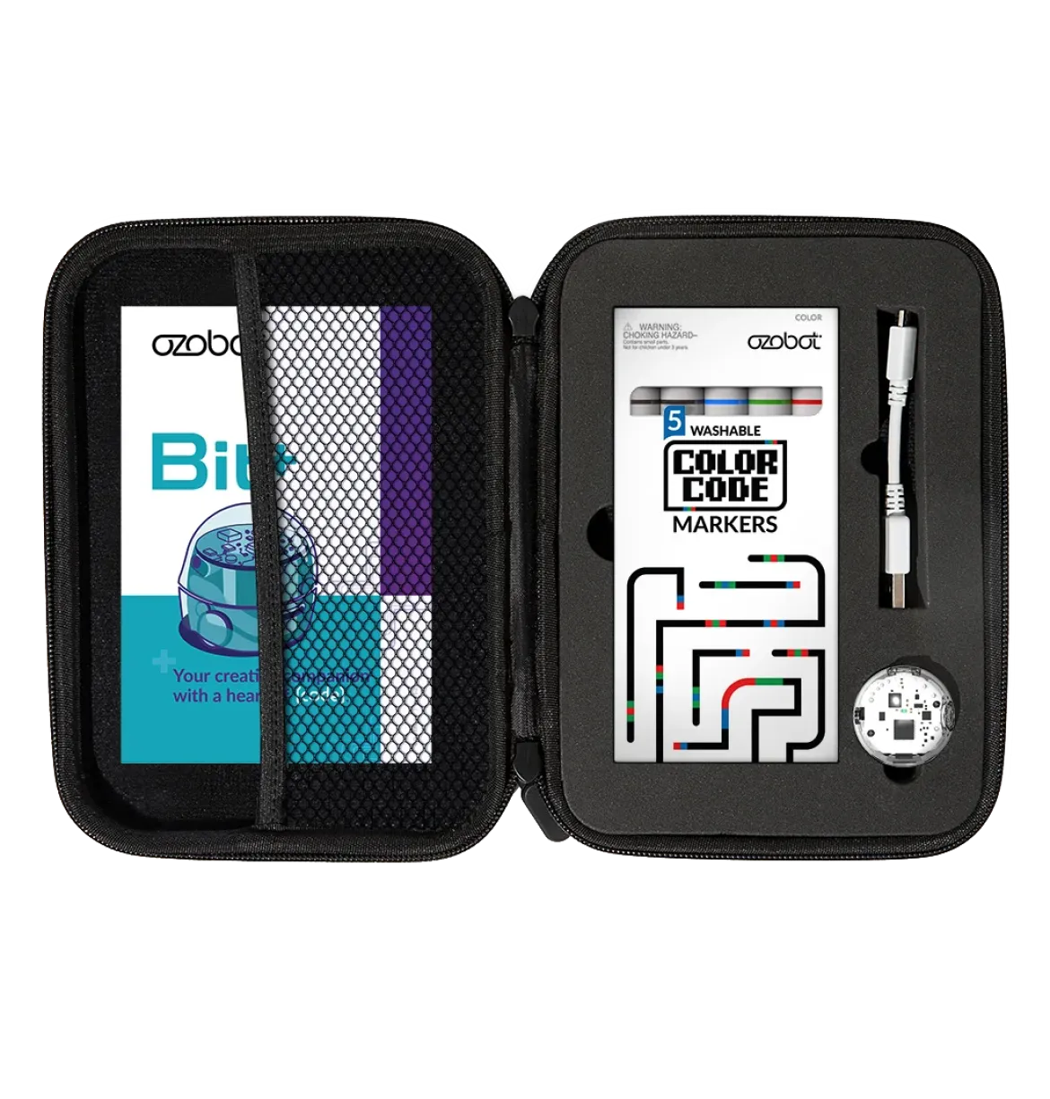 Ozobot Bit+ Programmierroboter, Starter Set, einzeln, für Papier und Tablet, ab 6 Jahren