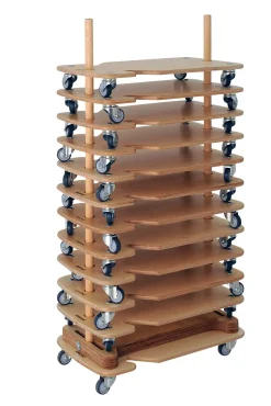 Pedalo®-Rollbrett Set Safety (4x3 Rollbretter inkl. Stapelvorrichtung) unmontiert