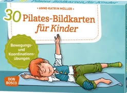 30 Pilates-Bildkarten für Kinder, 4-10 Jahre