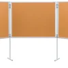 Pinnwand Kork, 3er Set, je 150 x 120 cm, Kork, Stative feststehend