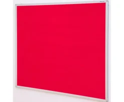Pinnwand-Tafel Velours-Stoff, rot, 120 x 150 cm