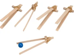 Pinzetten-Set, 5 Stück aus Holz, ab 3 Jahre