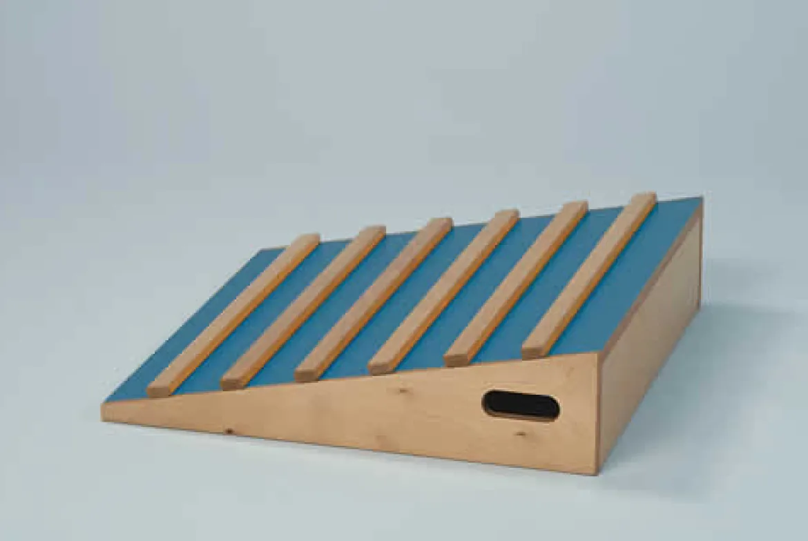 Podest Hühnerleiter blau
