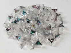 Prismo Glitzer Dreiecke 200 Stück Gold und Silber transparent