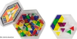 Prismo transparent in Geschenkdose, 100 Dreiecke inkl. Rahmen und Vorlagen