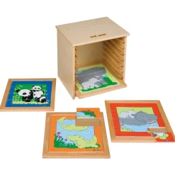 Puzzlekiste für Educo-Lagenpuzzle / Wachstumspuzzle