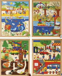 Puzzles drüber und drunter - 4er Set, ab 5 Jahre